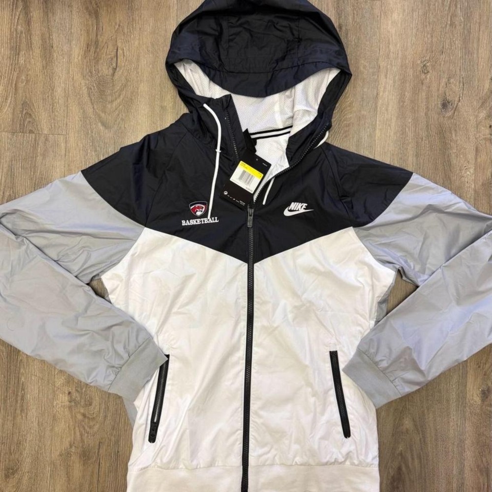 Nike Mens Windrunner Hooded Basketball Jacket Black Gray White 898730-061